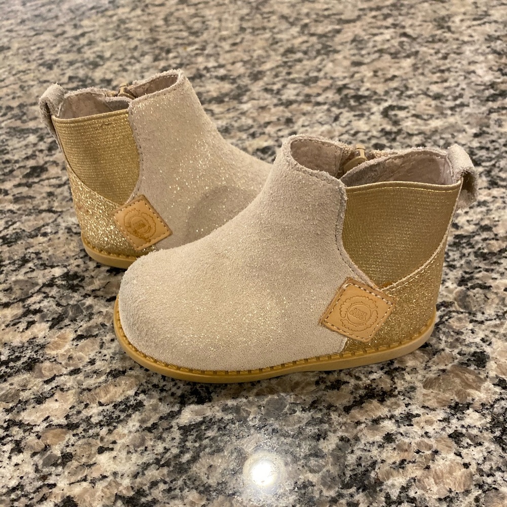 Livie & Luca Wink Gold Shimmer Booties